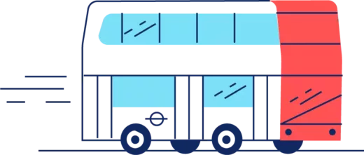An illustration of a london bus