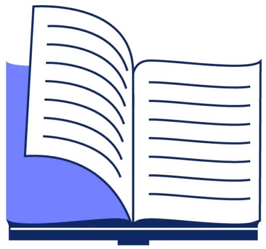 An illustration of an open book