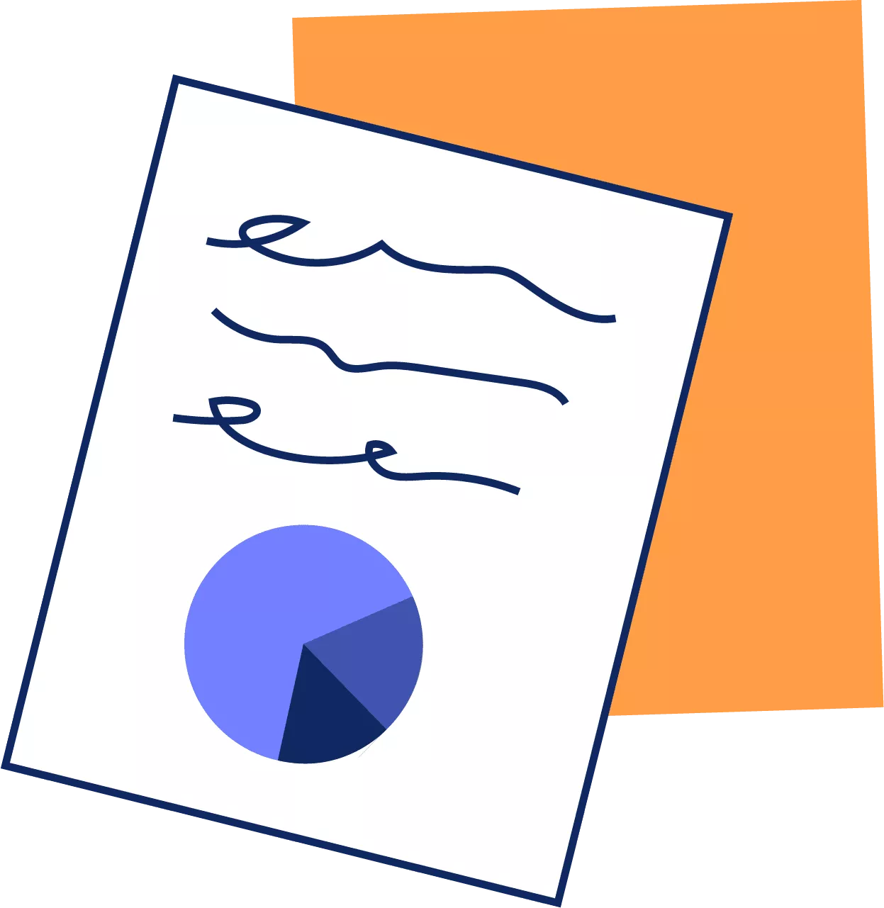 An illustration of a report with a graph