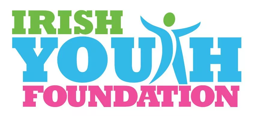 A green, blue and pink logo that reads 'Irish Youth Foundation'